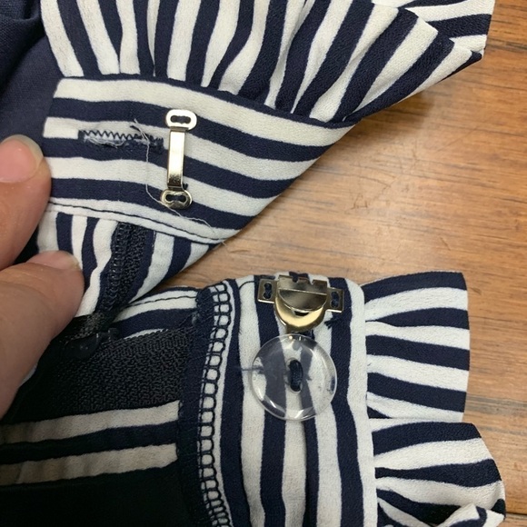 Coverstitched striped paper bag shorts - Picture 5 of 8